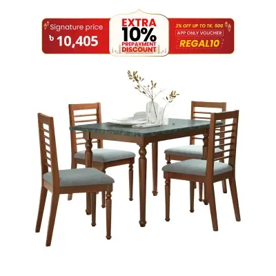 Picture of Regal Dining Table-Edessa TDH-341-3-1-20 (4 Seater-Greenish)