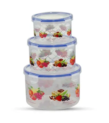 Picture of Container Air Tight Round Trans 3pcs Set