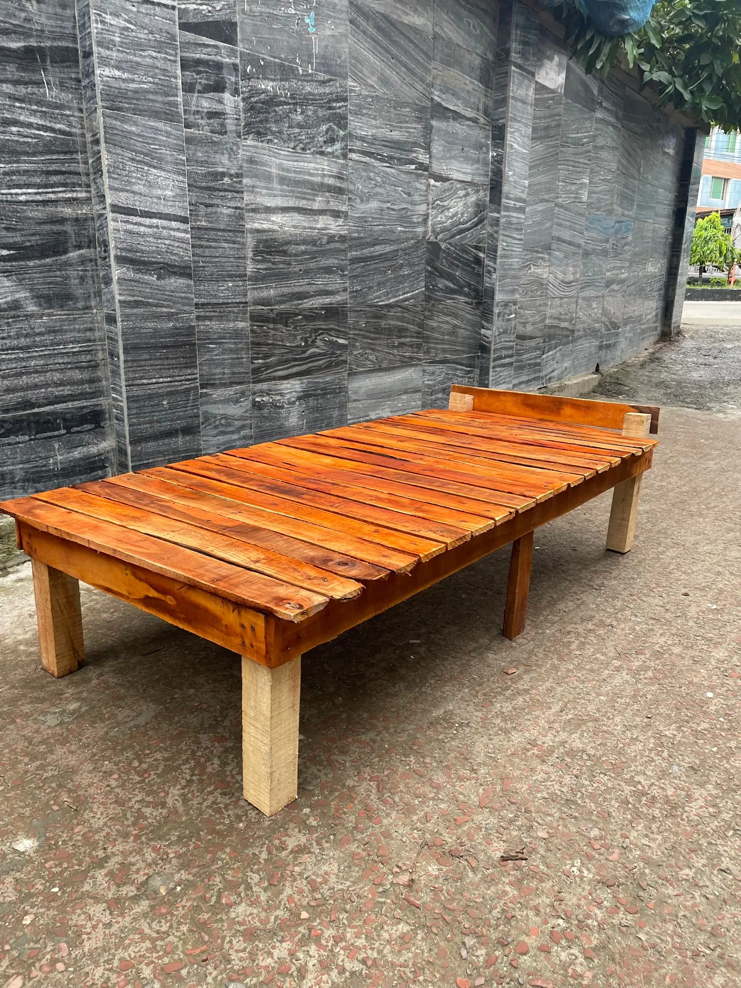 Picture of Bed solid wood single bed solid meheguni wood 36inc by 78inc long - Brown - Single