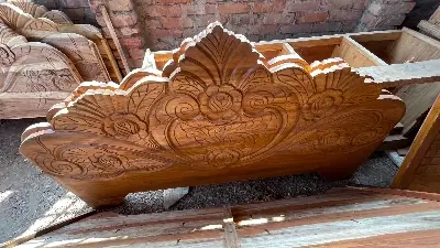 Picture of Bed khat solid jossori koroi kath king size 72incby81inc - Brown - King
