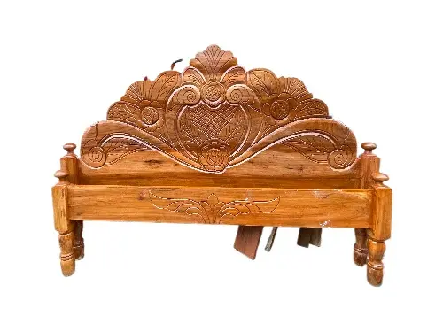 Picture of Bed khat palong solid wood king size 72 inc by 81 inc - Brown - King