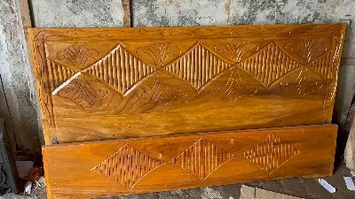 Picture of Bed khat solid wood king size 72 inc by 81 inc - Brown - King