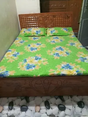 Picture of Solid  koroi kath double bed khat 5by7 feet 60by 80 inch long lasting - Brown - Double