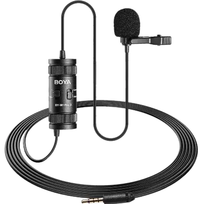 Picture of BOYA BY-M1 Pro II Universal Lavalier Microphone ( no need batteries )