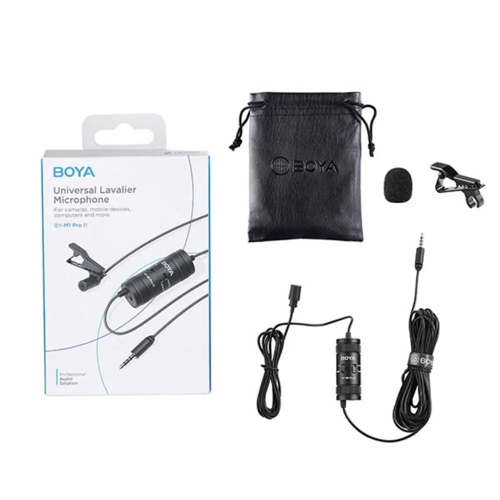 Picture of BOYA BY-M1 Pro II Universal Lavalier Microphone ( no need batteries )