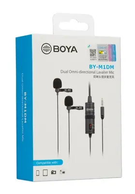 Picture of BOYA BY-M1DM Dual Omni-directional Lavalier Mic