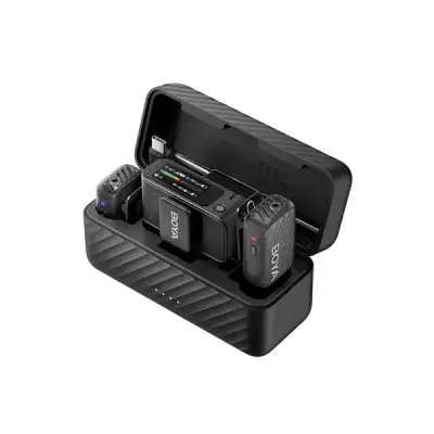 Picture of BOYA BOYAMIC 2 World's 1st AI-Powered Noise Cancellation Mini Wireless Microphone. 300 m Range, 54 Hours Total Battery Life with Case