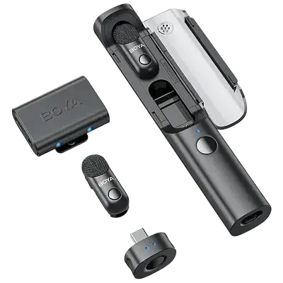 Picture of BOYA Magic-03 World's 1st Al-PoweredTransformable Wireless Microphone for Type c& Camera Device's