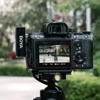 Picture of BOYA Boyalink C2 Upgraded 3-in-1 Compact Wireless Microphone, 2 Level Noise Cancelling, 300 Meter range, 30 hours, Connector 3.5mm & Type C