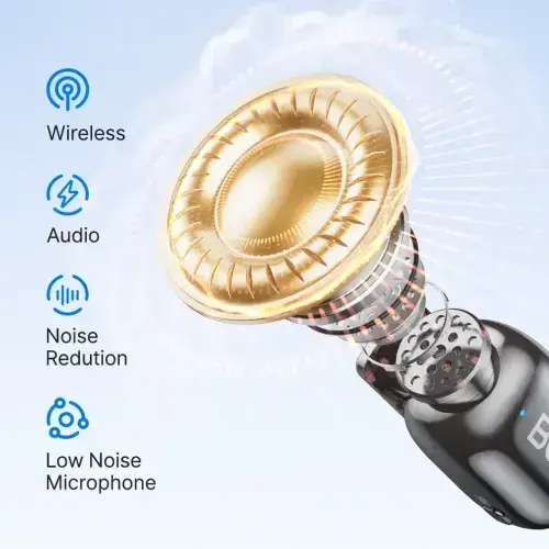 Picture of BOYA mini 2-02 Black Upgraded Super Mini Wireless Microphone with AI Noise Cancellation (TX-2. RX-1 With Case) Type c