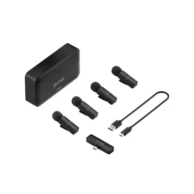 Picture of BOYA BY-V4U 4-Channel Mini Wireless Microphone with Noise Cancellation