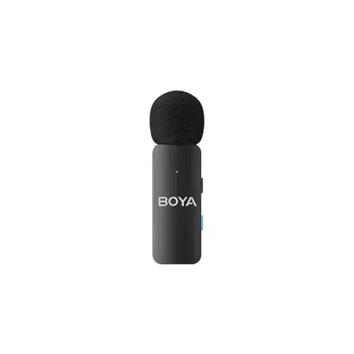 Picture of BOYA BY-V4 4-Channel Mini Wireless Microphone with Noise Cancellation with 3.5mm Convertor