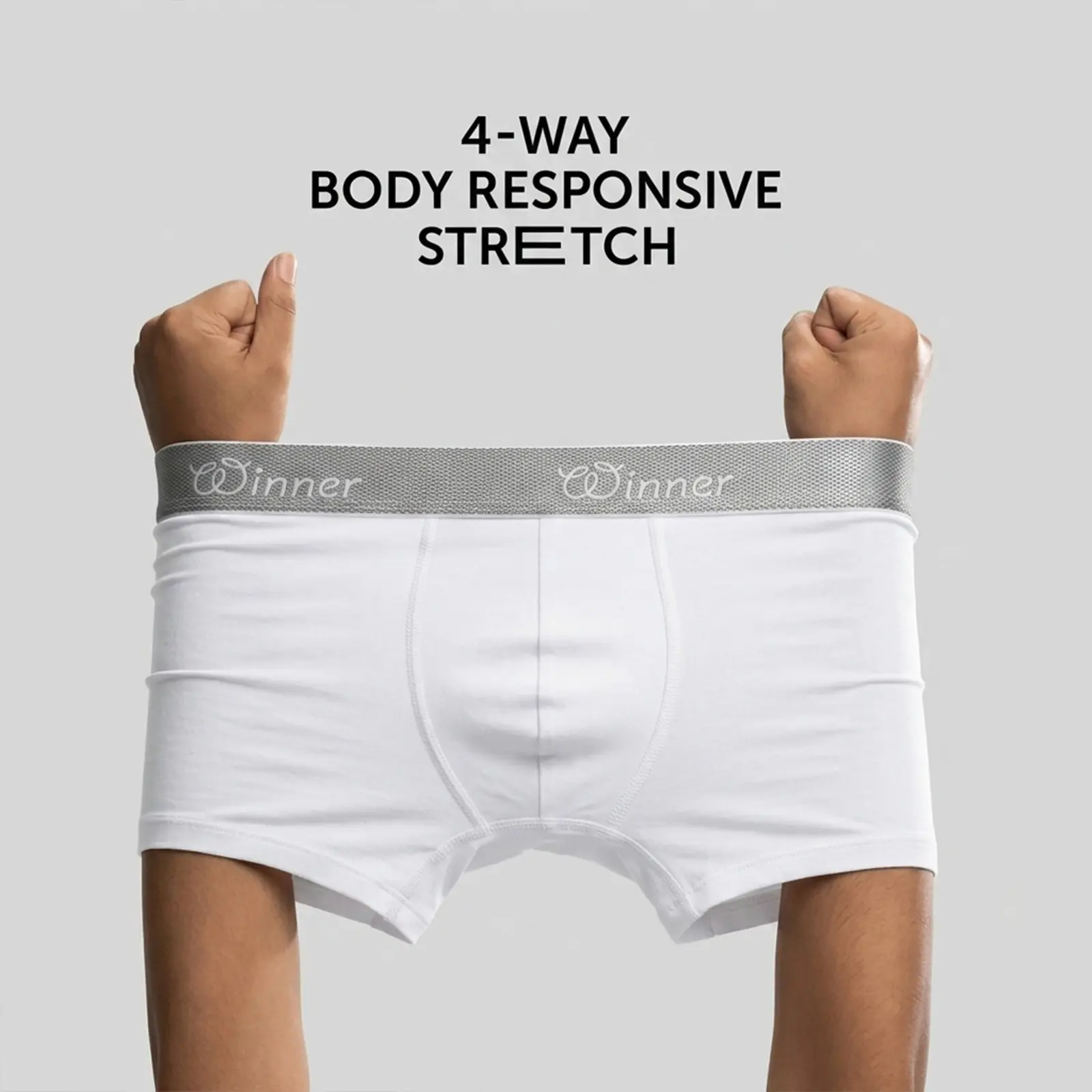 Picture of WINNER MEN'S Crew Boxer (2 pcs combo - Black & White)