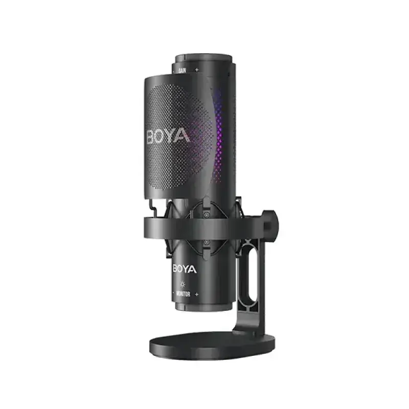 Picture of BOYA K9 Vibrant Lighting Condenser USB Microphone with RGB & Noise Cancellation, 3 Polar Pattern