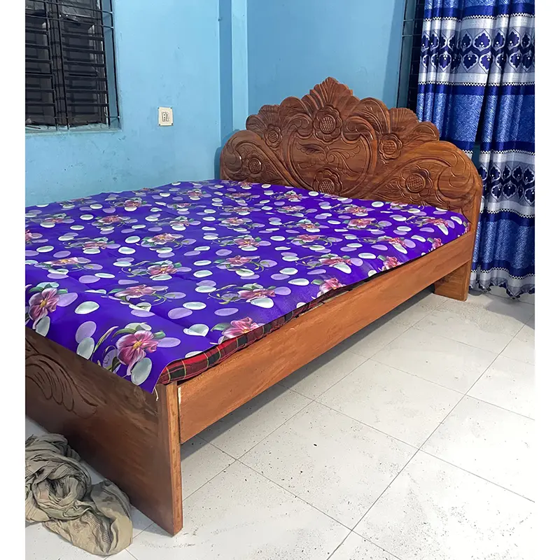 Picture of Bed king size solid wood 72*81 inc brown - Brown - King