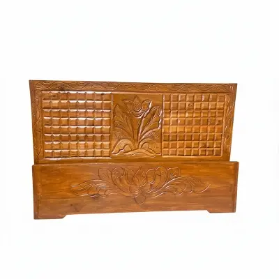 Picture of Bed khat double bed solid wood 60*81 inc - Brown - Double