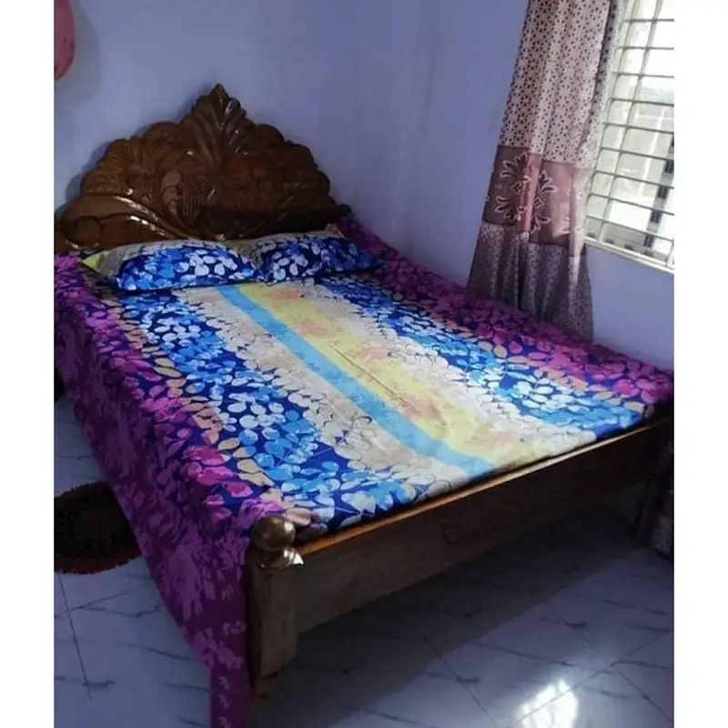 Picture of Bed solid wood double bed 60by 80 inc - Gold - Double