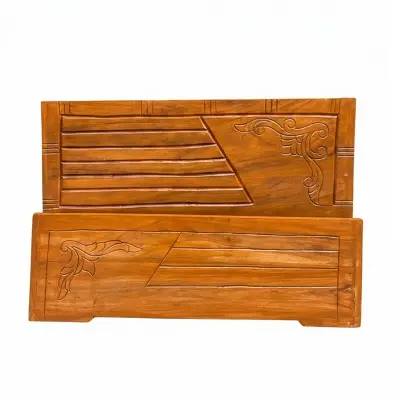 Picture of Bed solid jossori koroi kath English semi box 48incby81inc long - Brown - Single