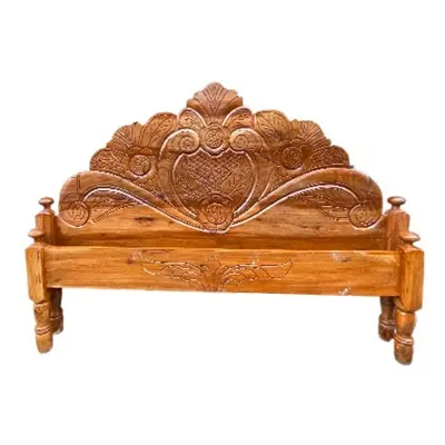 Picture of Bed khat palong solid wood king size 72 inc by 81 inc - Brown - King