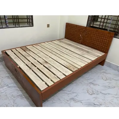 Picture of Solid  koroi kath double bed khat 5by7 feet 60by 80 inch long lasting - Brown - Double