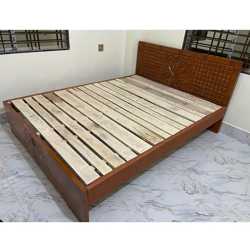 Picture of Solid  koroi kath double bed khat 5by7 feet 60by 80 inch long lasting - Brown - Double