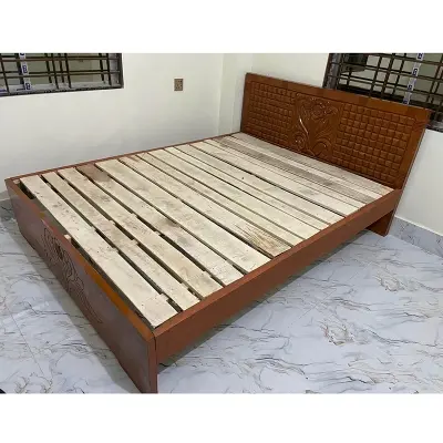 Picture of Solid  koroi kath double bed khat 5by7 feet 60by 80 inch long lasting - Brown - Double