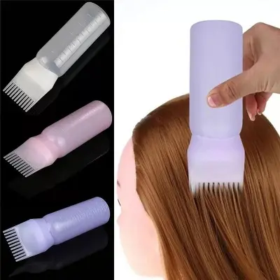 Picture of Multi-functional Hair Dyeing Treatment Oil Cream Shampoo Bottle Oil Coloring Dispensing Applicator Brush Tip Tool 