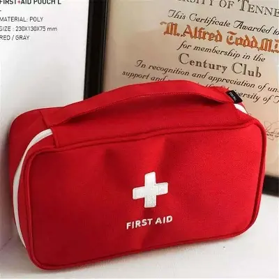 Picture of Portable First Aid Pouch Bag Outdoor Travel Box Medical Medicine Storage Bag Multicolor