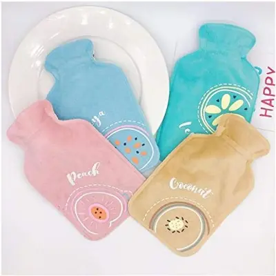 Picture of Pvc Flannel Medium Hot Water Bag Pain Remover Bag Water Filling Hot Water Bag - Hot Water Bag Multicolor