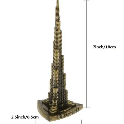 Picture of The Burj Khalifa Tower Model Figurine Architecture Decor Multicolor