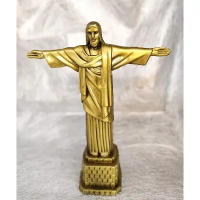 Picture of Generic Metal Brazil Trouvaille Landmark Series Christ The Redeemer (Golden, 7inch) Multicolor