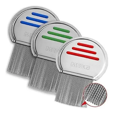 Picture of Lice And Nit Egg Free Treatment Professional Stainless Steel Lice Removal Comb - Hair Brush Hair