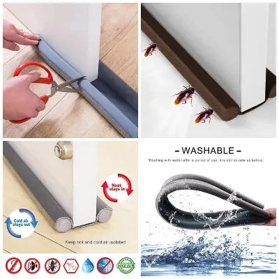 Picture of Door Draft and Dust Stopper Door Air Stopper Door Bottom Sealing Strip 37 Inches Door Draft Door gap and Dust Stopper Door Insect Protector Multicolor