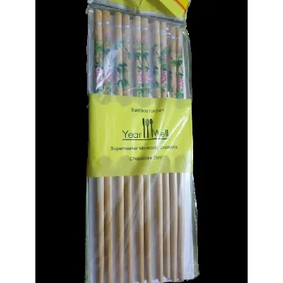 Picture of High Quality 5Pair 10Pcs Bamboo Chopsticks White