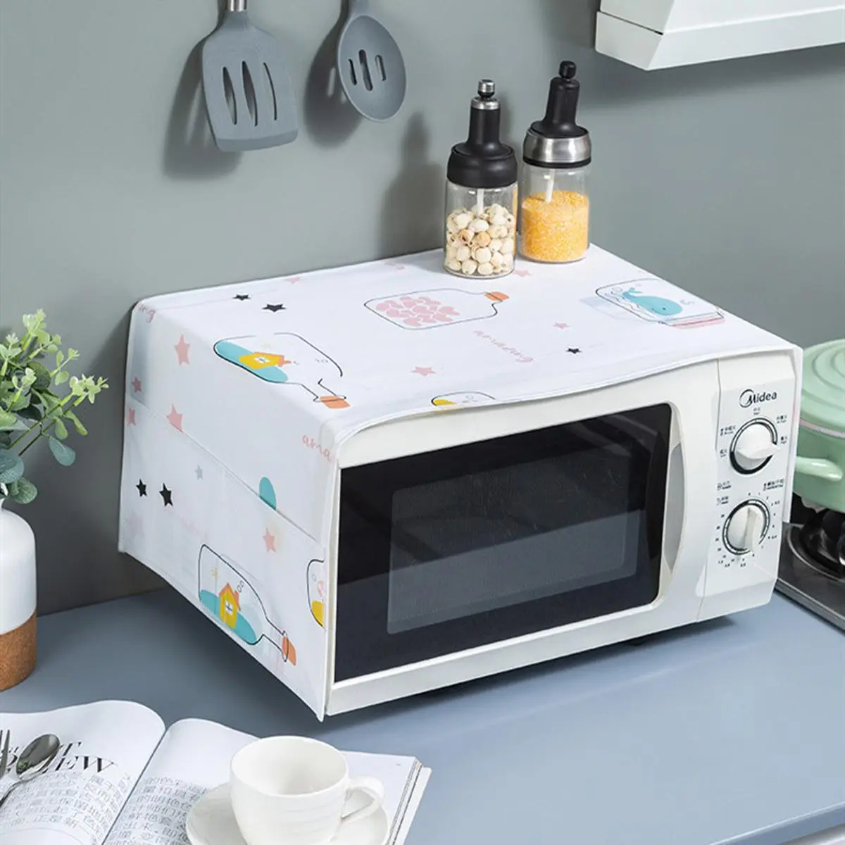 Picture of Oven Cover Dustproof microwave cover/ Beautiful multicolor printed oven cover