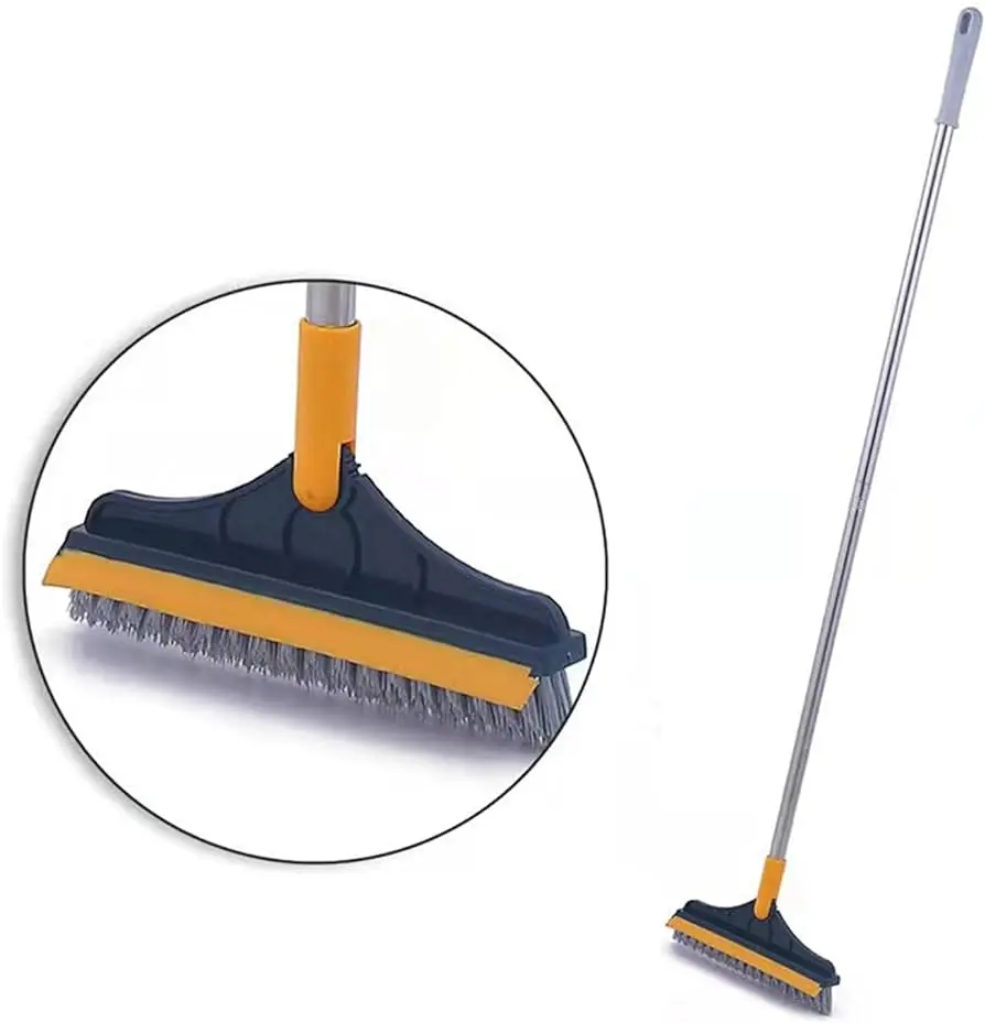 Picture of 2 In 1 Bathroom Long Handle Brush Bristles Floor Ceramic Tile Wall Seam Scrub Toilet.../// Multicolor