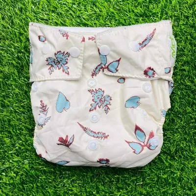 Picture of Washable Hot Print Cloth Baby Diaper Pant with 2 Pad 3 Layer Multicolor
