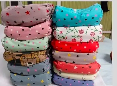 Picture of Washable Hot Print Cloth Baby Diaper Pant with 2 Pad 3 Layer Multicolor