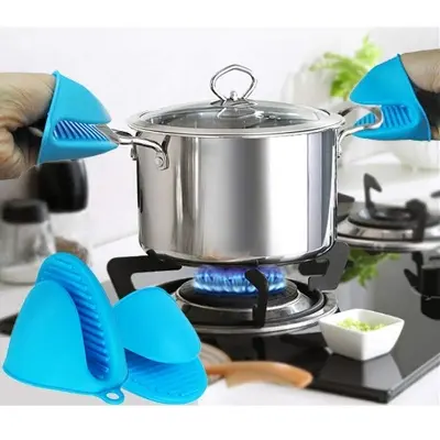 Picture of Grip Oven Pot Holder Silicone Glove - 2 Pcs - Kitchen Accessories Multicolor