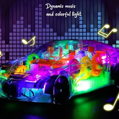 Picture of Gear Simulation Mechanical Car,3D Car Toy for Kids with 360 Degree Rotation, Concept Racing Car Toy Multicolor