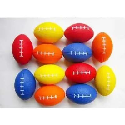 Picture of Rugby Ball Squishy Stress Relief ( 4 Pcs ) Multicolor