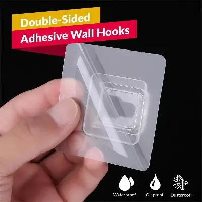 Picture of Double Sides Adhesive Wall Hooks - 8 Pair Multicolor