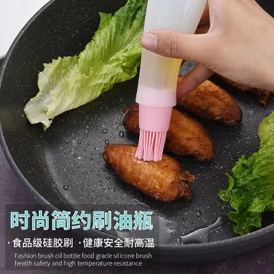 Picture of Silicone Barbecue Oil Bottle Economic Environmental BBQ Oiler Oil Brush Multicolor