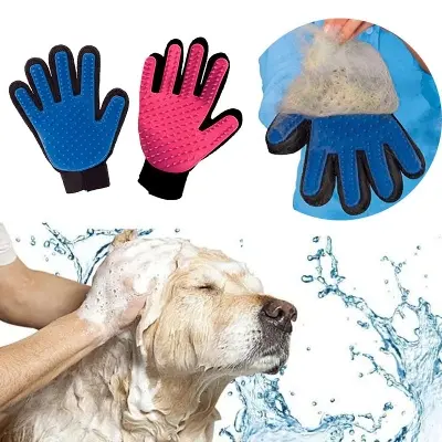 Picture of 1 PC Cat Grooming Glove Pet Hair Remove Gloves Clean Deshedding Effective Massage Cat Grooming Glove Dog combs Multicolor