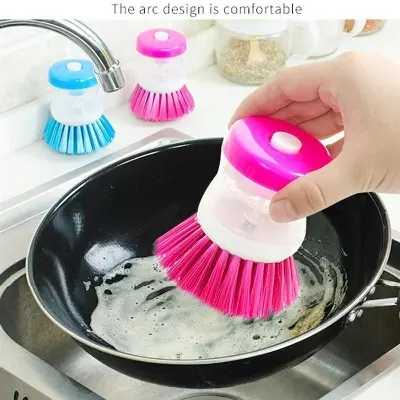 Picture of Kitchen Cleaning Dish Brush Scrubber Hydraulic Pressure Cleaner Multicolor