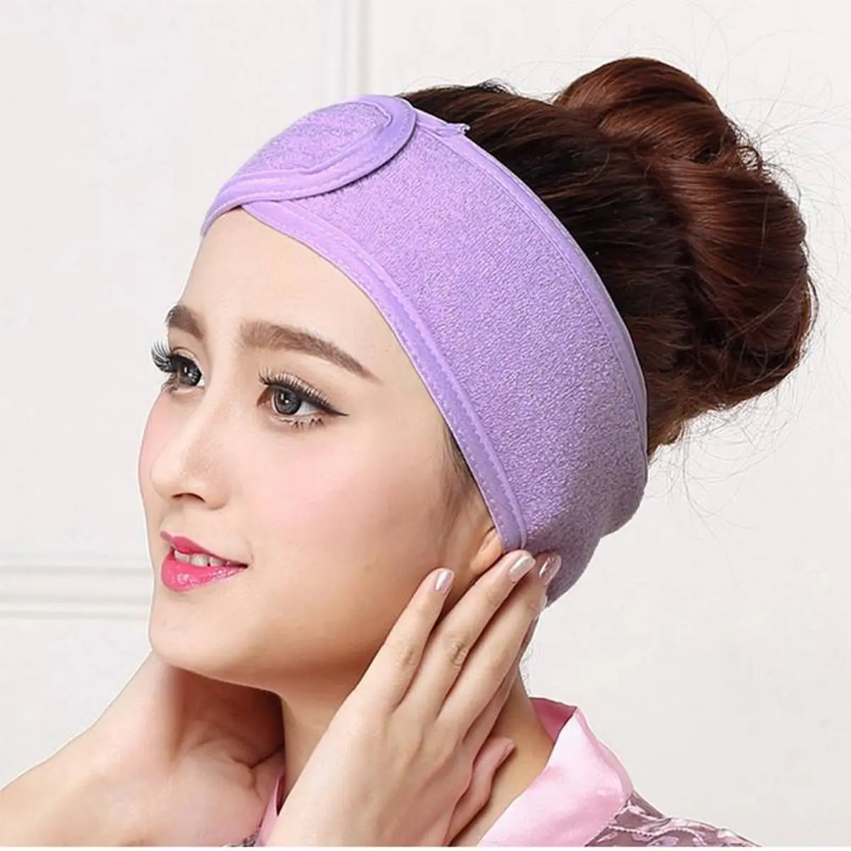 Picture of 1 Pcs Wash Face Makeup SPA Hair Band Women's Sweat Elastic Soft headbands Multicolor