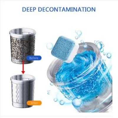 Picture of 10 Pcs Washing Machine Cleaner Washer Cleaning Detergent Effervescent Washer Cleaner Blue