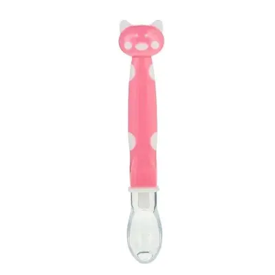Picture of New Cartoon Design Silicone Baby Feeding Spoon Multicolor