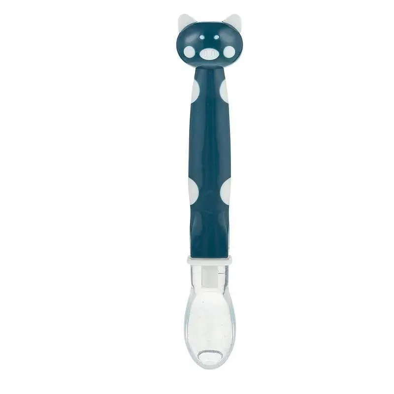 Picture of New Cartoon Design Silicone Baby Feeding Spoon Multicolor