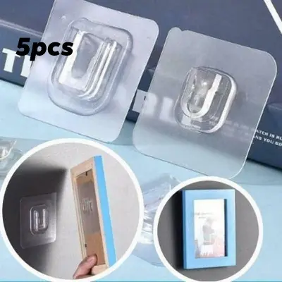 Picture of Double Sided Wall Adhesive Hook Plug Socket Holder Organize Hook Multicolor